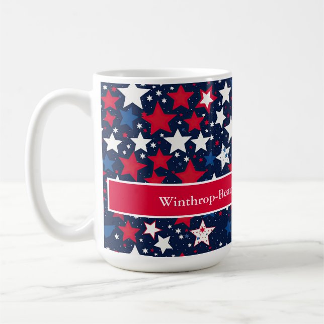 Star-Spangled Reunion Custom Coffee Mug (Left)