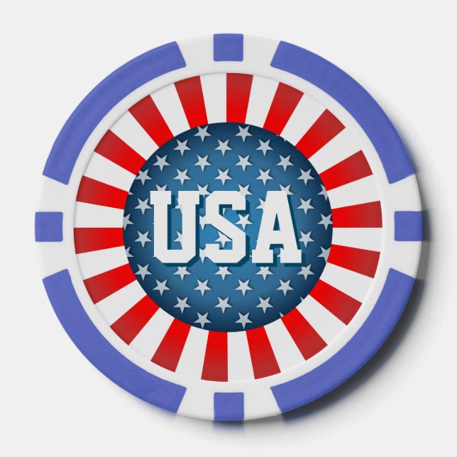 Star-Spangled Style Poker Chips (Front)
