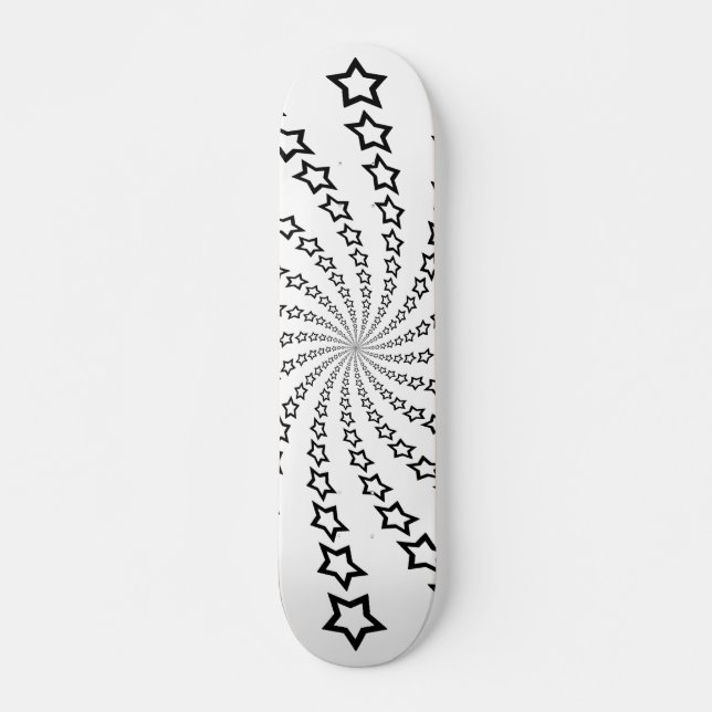Star Spiral: Black Stars: Skateboard Deck (Front)