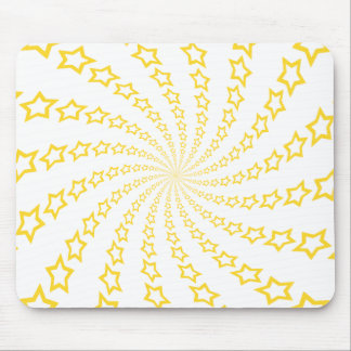 Star Spiral: Yellow & White: Custom Mousepad