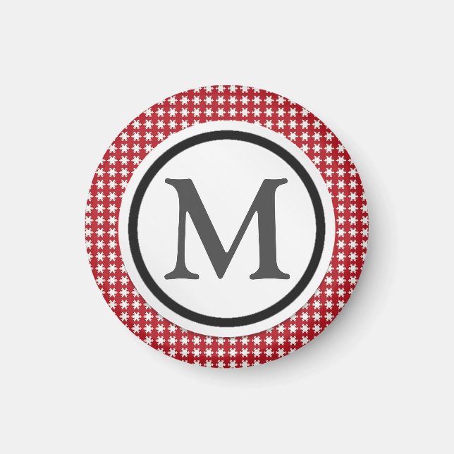 Star spotted red magnet (Front)