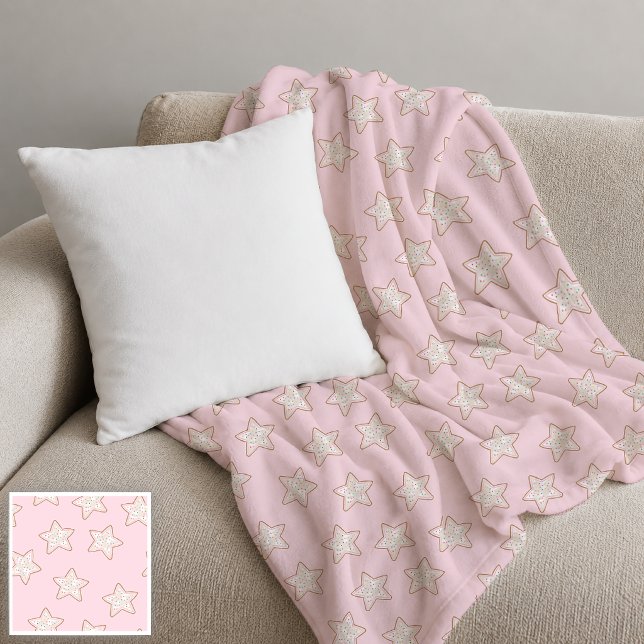 Star Sprinkle Cookies Fleece Blanket (Cover Image)