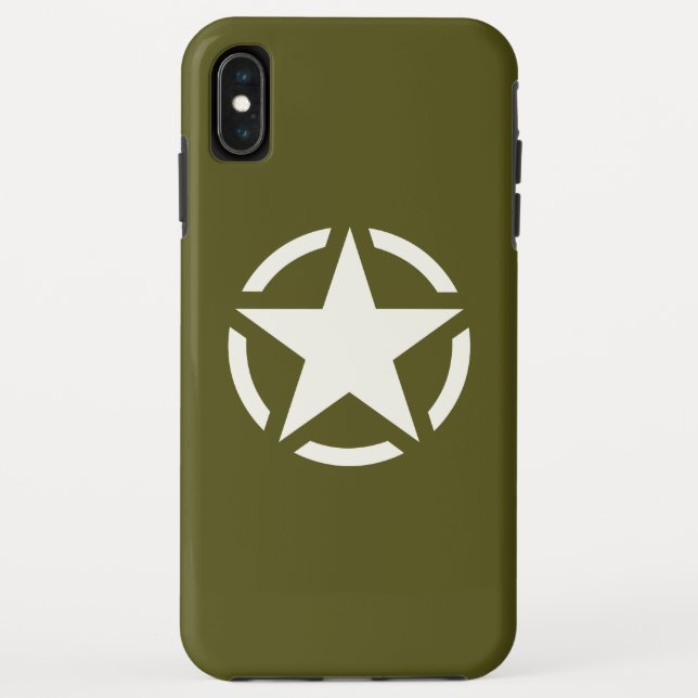 Star Stencil Classic on Khaki Green Case-Mate iPhone Case (Back)