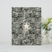 Star Stencil on Digital Camouflage (Standing Front)