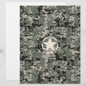 Star Stencil on Digital Camouflage (Front/Back)