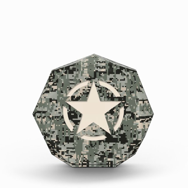 Star Stencil on Digital Camouflage Award (Front)