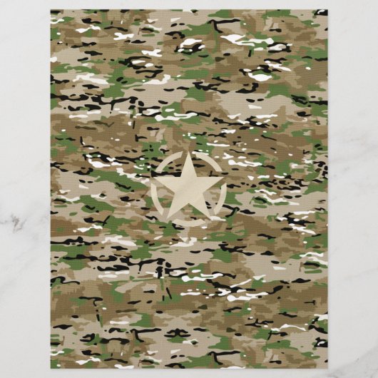 Star Stencil Vintage Camouflage Decor (Front)