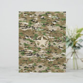 Star Stencil Vintage Camouflage Decor (Standing Front)