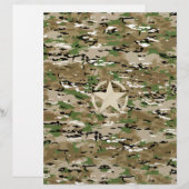 Star Stencil Vintage Camouflage Decor (Front/Back)