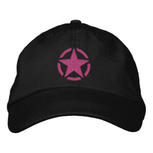 Star Stencil Vintage Decal Stylish Embroidery Embroidered Baseball Cap