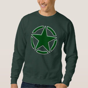 Star Stencil Vintage Patch Style Sweatshirt