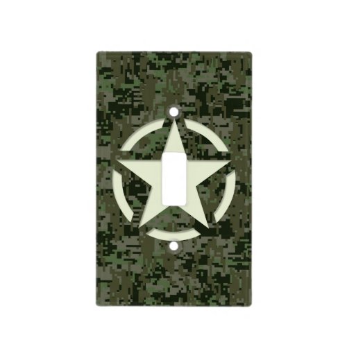Star Stencil Vintage Symbol Digital Camouflage Light Switch Cover