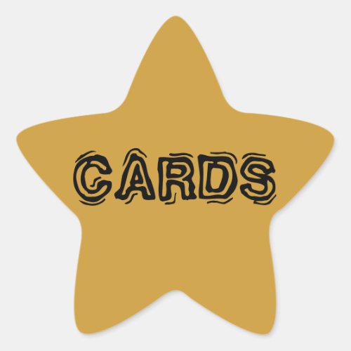 Star Sticker Labels Cards