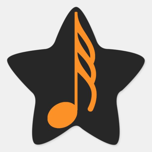 Star Sticker with music design