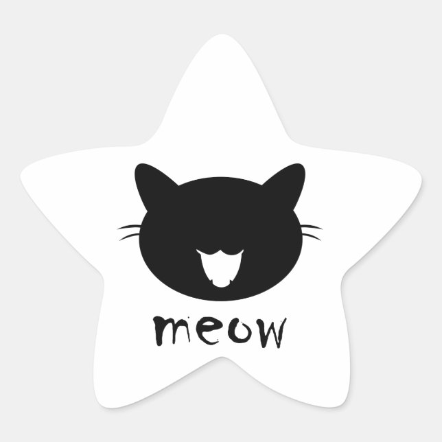 Star Stickers cat meow (Front)