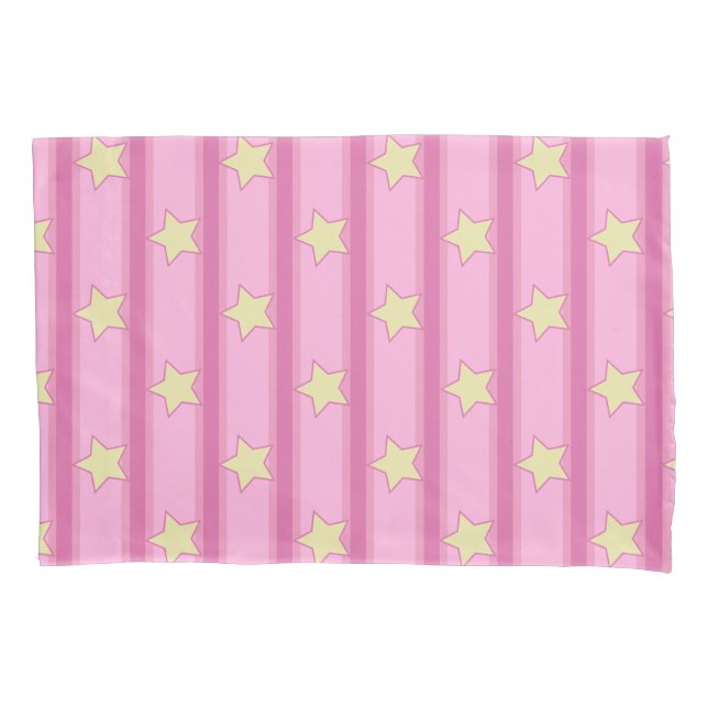 Star Striped Pillow Case (Front)