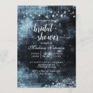 Star Struck Watercolor Bridal Shower Invitation