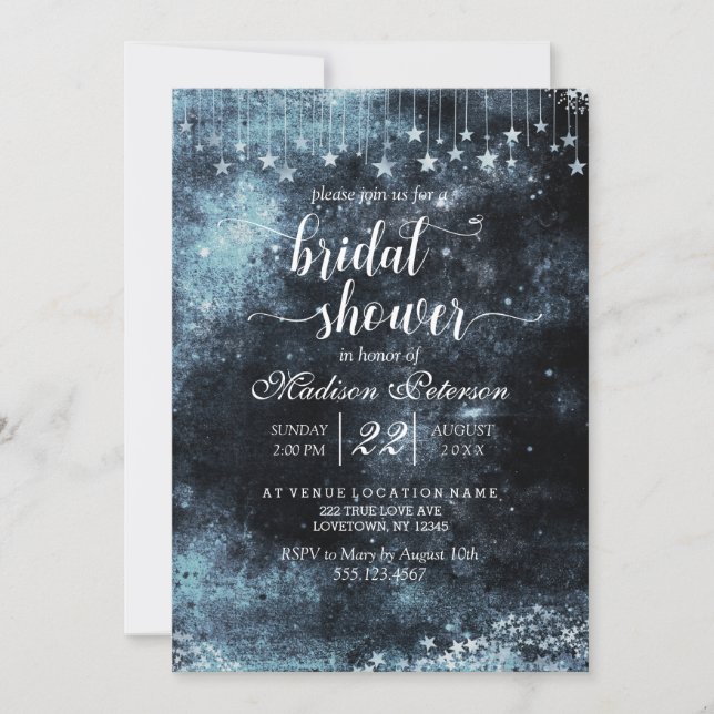Star Struck Watercolor Bridal Shower Invitation (Front)