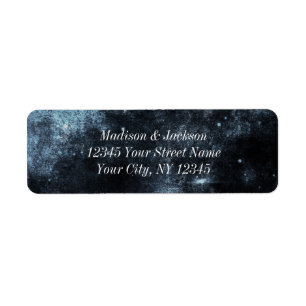 Star Struck Watercolor Wedding Return Address Label