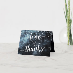 Star Struck Watercolor Wedding Thank You Photo Card