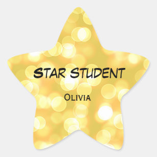 Gold Star Award Winner Classic Round Sticker | Zazzle