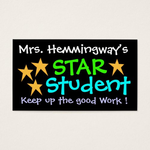 Star Student Certificate by SRF Business Cards