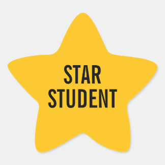 Star Student Gold Teacher Sticker for Classroom