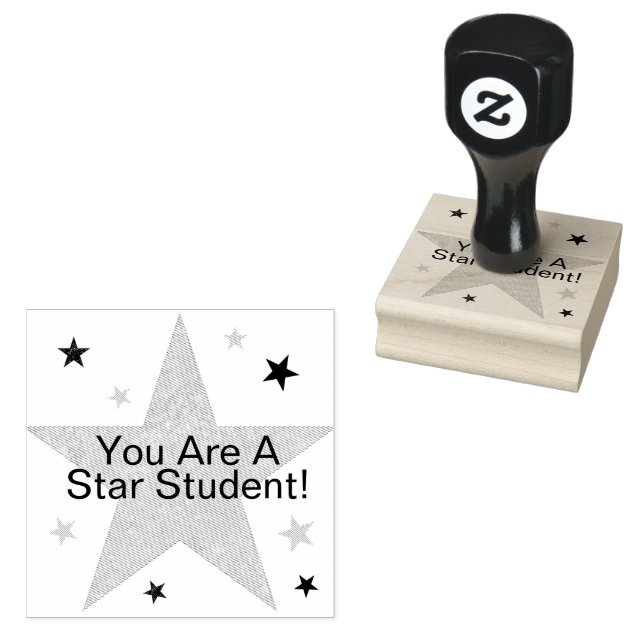 Star Student Teachers Award Encouragement Rubber Stamp (Stamped)