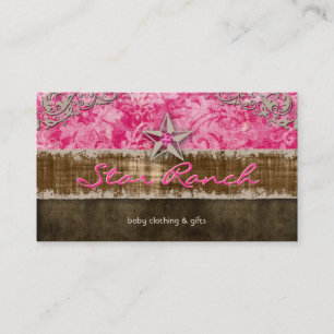 Star Suede Business Card Baby Pink H