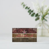 Star Suede Business Card Leopard Brown H (Standing Front)