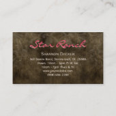 Star Suede Business Card Leopard Brown H (Back)