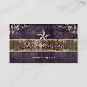 Star Suede Business Card Purple Suede H