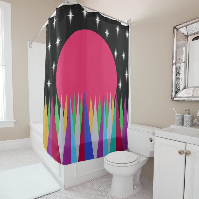 Star Sunset Shower Curtain (In Situ)