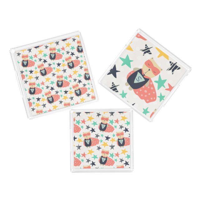 Star Super Hero Acrylic Tray (Set)