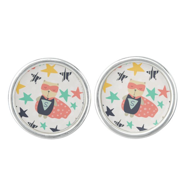 Star Super Hero Cufflinks (Front)