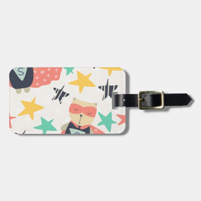 Star Super Hero Luggage Tag (Front Horizontal)