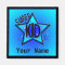 Star Super Kid Name Custom Blue Magnet