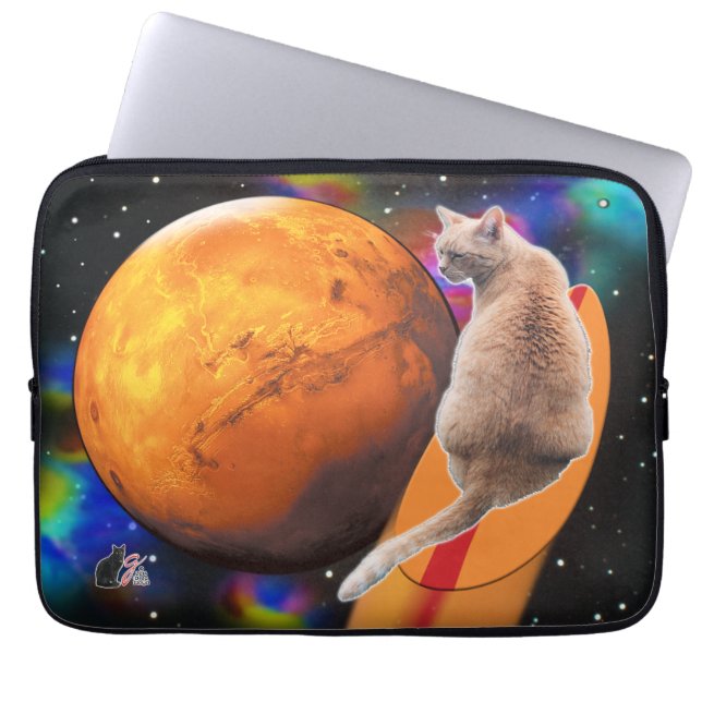 Star Surfer-Cat Chili Pepper Laptop Sleeve (Front)