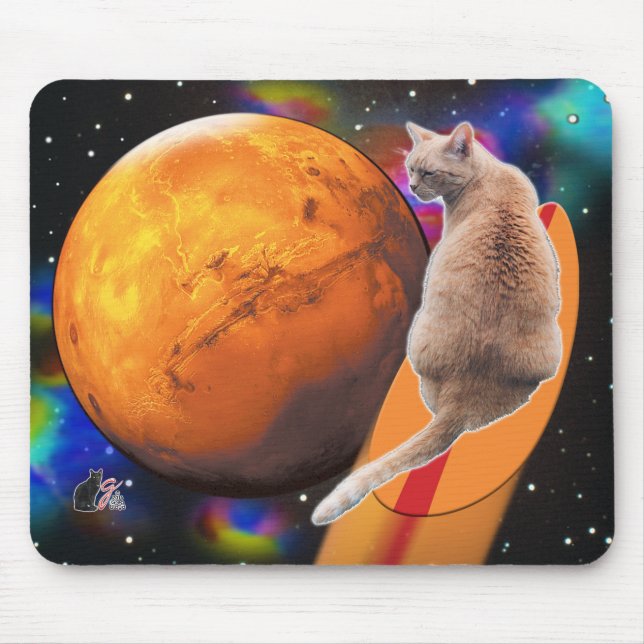 Star Surfer-Cat Chili Pepper Mouse Pad (Front)