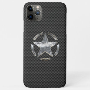 Star Symbol on a Carbon Style Decor iPhone Case