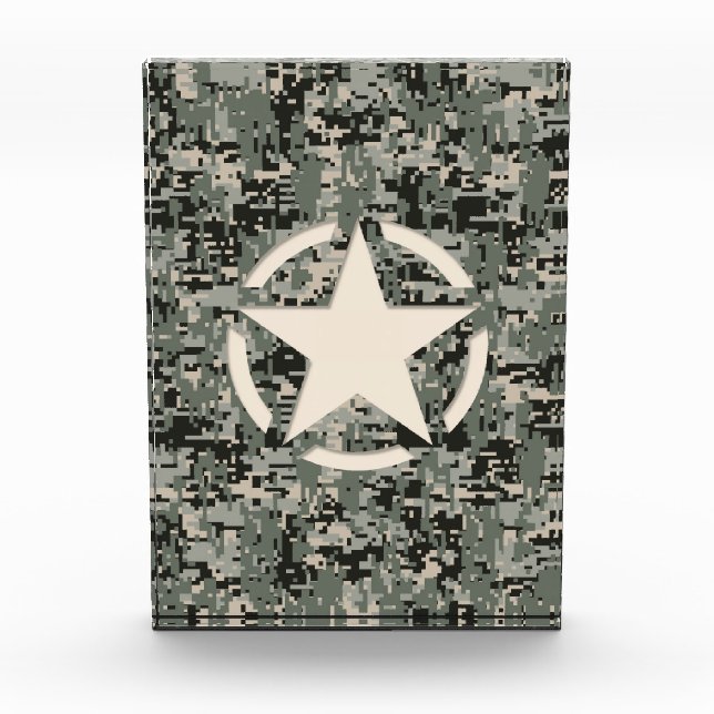 Star Symbol Pixel Digital Camouflage Award (Front)