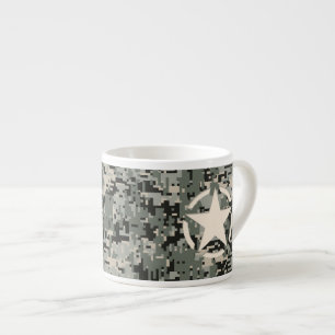 Star Symbol Pixel Digital Camouflage Espresso Cup