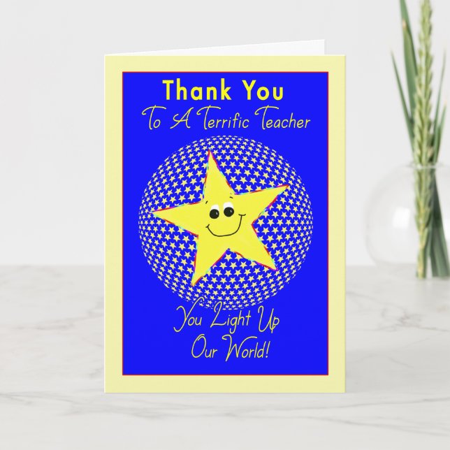 Star Teacher Thank You from Class (Front)