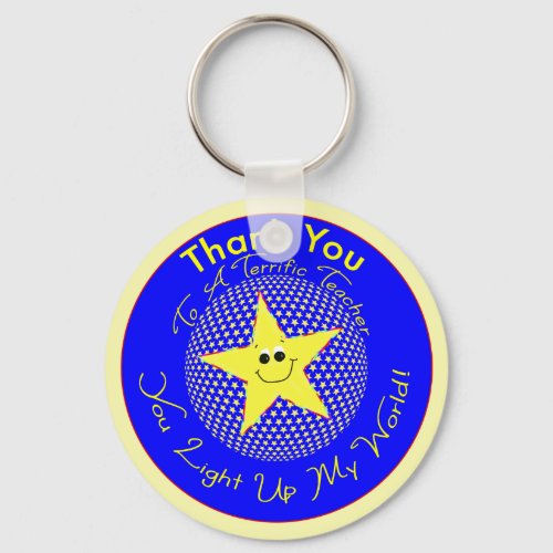 Star Teacher Thank You from Student Keychain