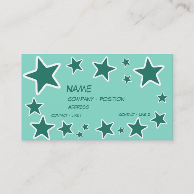 Star Template for business card (Front)