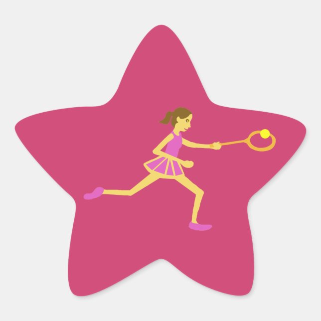 Star Tennis player Star Sticker (Front)