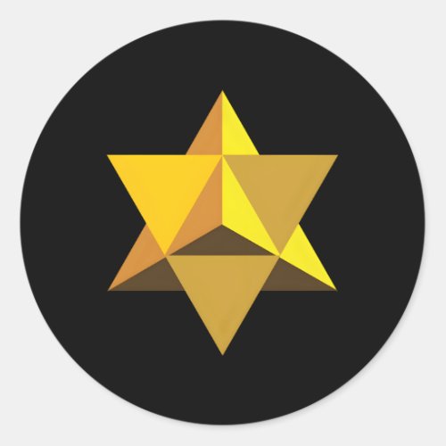 Star Tetrahedron Platonic Solids Classic Round Sticker