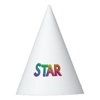 STAR Text Party Hat Birthday Hat 