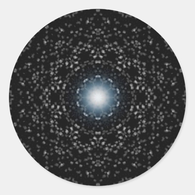 Star themed Kaleidoscope pattern Stickers (Front)