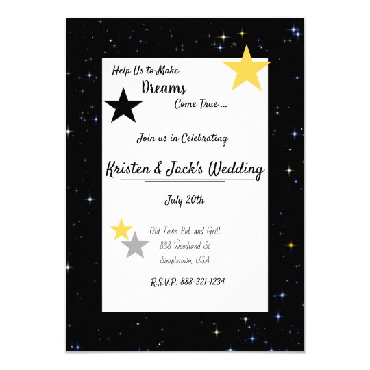 Star Themed Wedding Invitation Zazzle Com